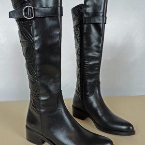 Emanuele Crasto Riding Boots Black Leather Size 6